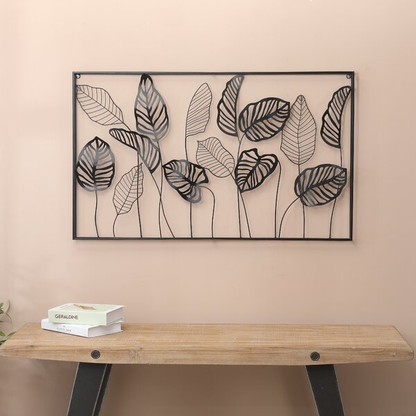 Ebern Designs Metal Framed Horizontal Leaf Wall Décor & Reviews | Wayfair